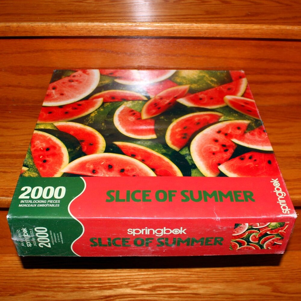 3/$77❤️sealed vintage 2003 SLICE OF SUMMER Springbok puzzle Watermelon Mosaic